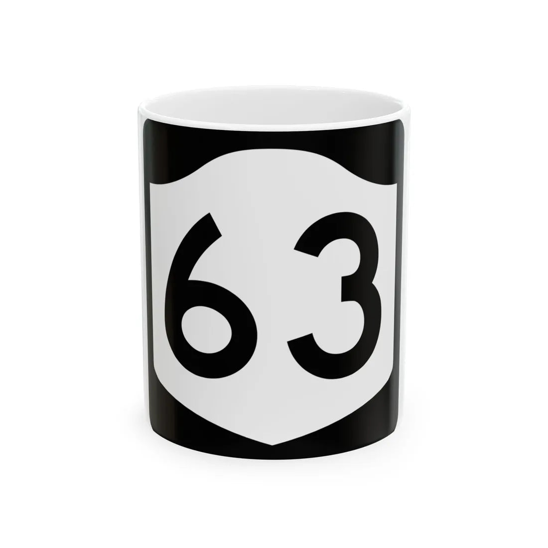NY-63 (New York) (Road Sign) White Coffee Mug 11oz - Go Mug Yourself