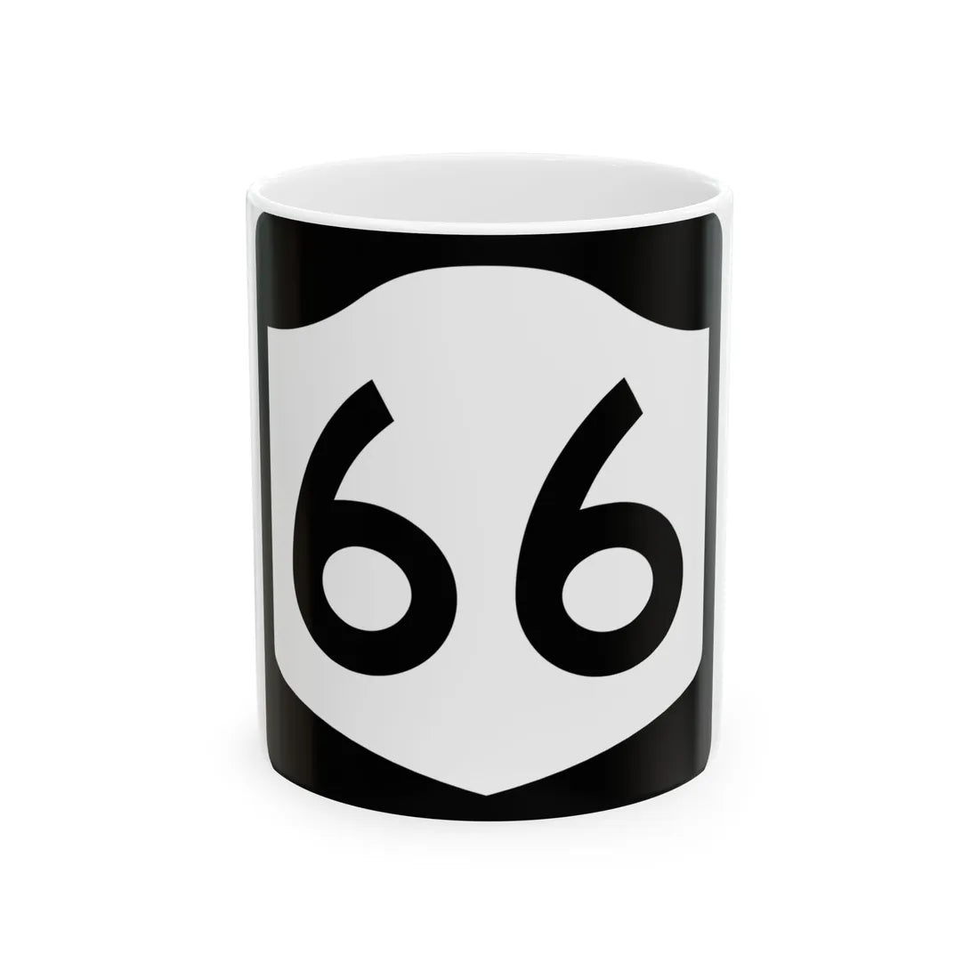 NY-66 (New York) (Road Sign) White Coffee Mug 11oz - Go Mug Yourself
