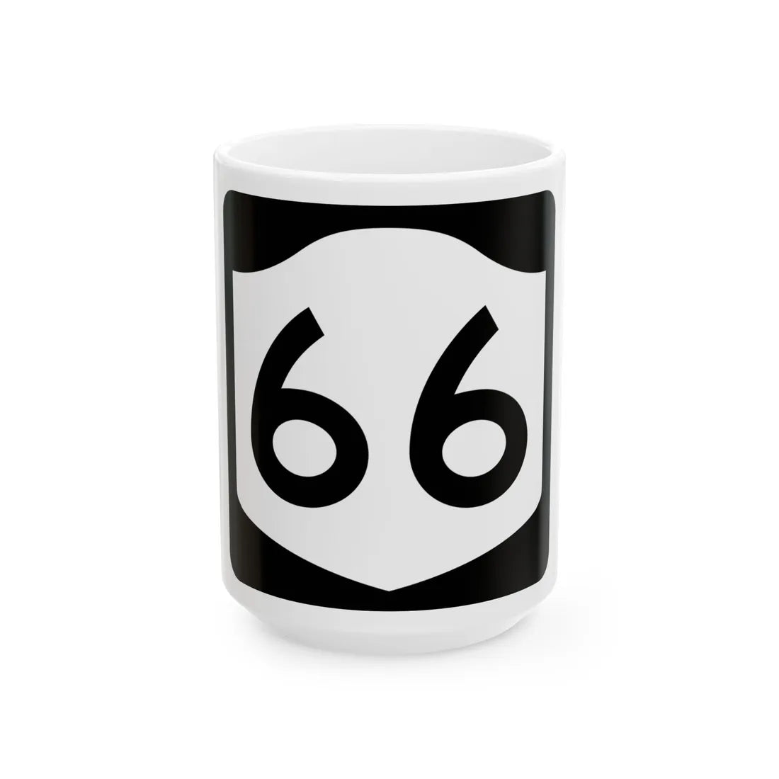 NY-66 (New York) (Road Sign) White Coffee Mug 15oz - Go Mug Yourself