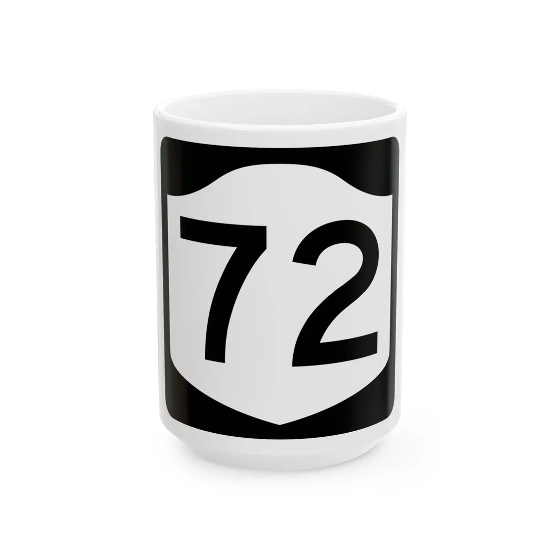 NY-72 (New York) (Road Sign) White Coffee Mug 15oz - Go Mug Yourself