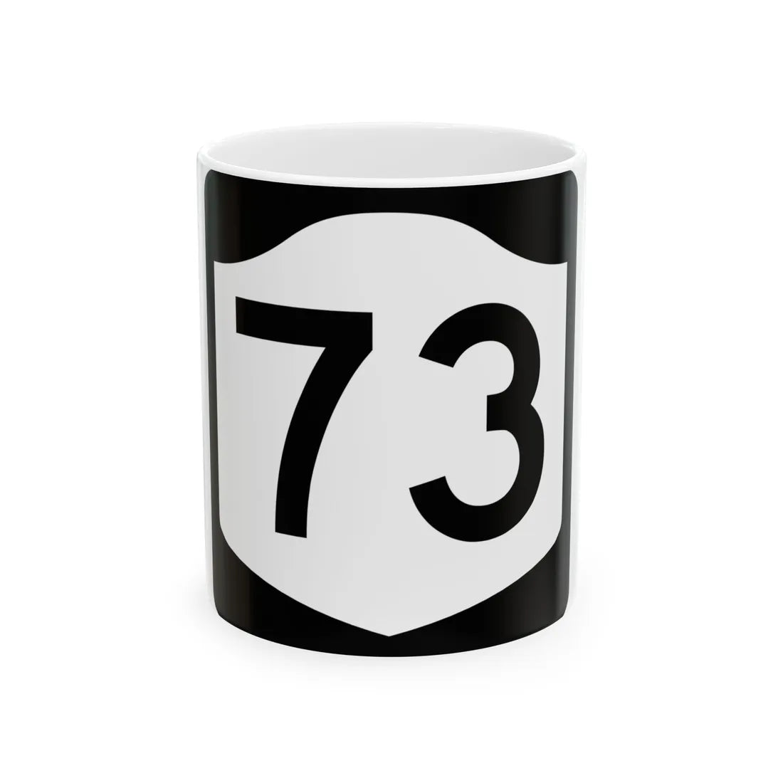 NY-73 (New York) (Road Sign) White Coffee Mug 11oz - Go Mug Yourself