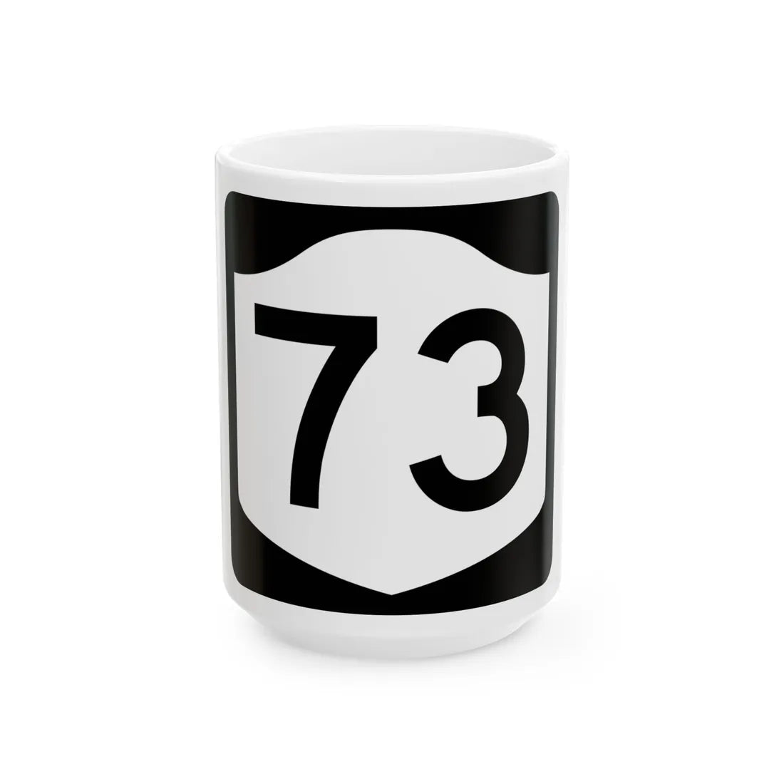 NY-73 (New York) (Road Sign) White Coffee Mug 15oz - Go Mug Yourself