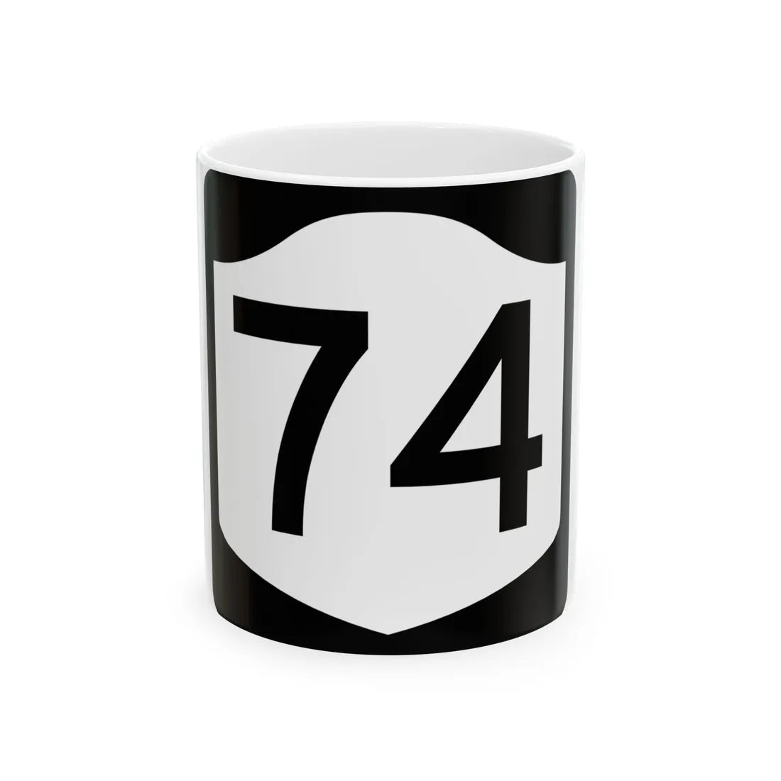 NY-74 (New York) (Road Sign) White Coffee Mug 11oz - Go Mug Yourself