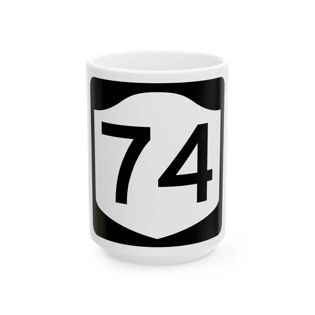 NY-74 (New York) (Road Sign) White Coffee Mug 15oz - Go Mug Yourself