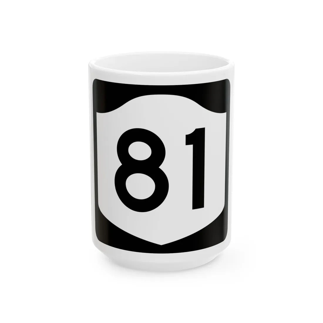 NY-81 (New York) (Road Sign) White Coffee Mug 15oz - Go Mug Yourself
