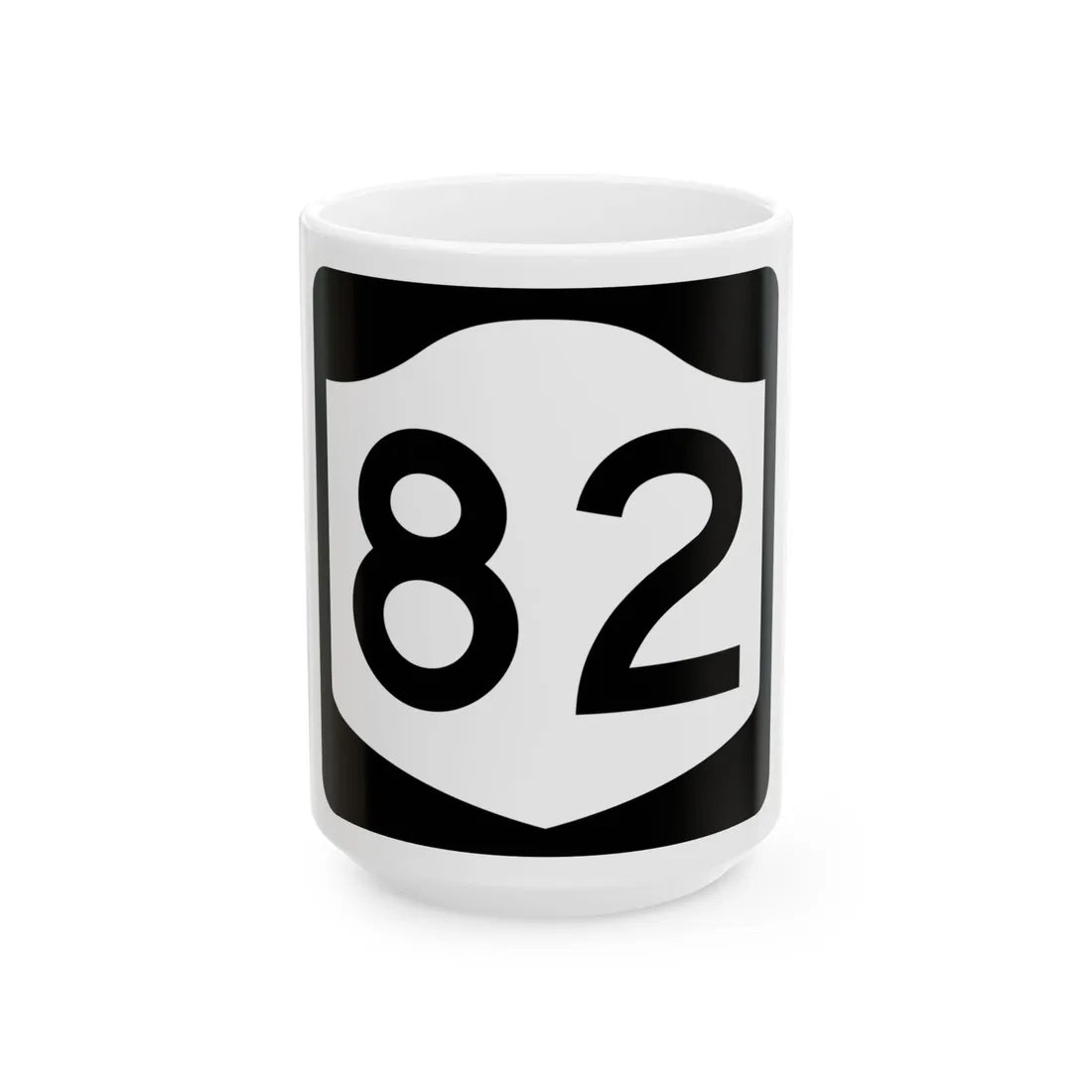 NY-82 (New York) (Road Sign) White Coffee Mug 15oz - Go Mug Yourself