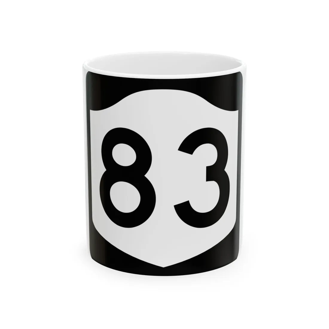 NY-83 (New York) (Road Sign) White Coffee Mug 11oz - Go Mug Yourself