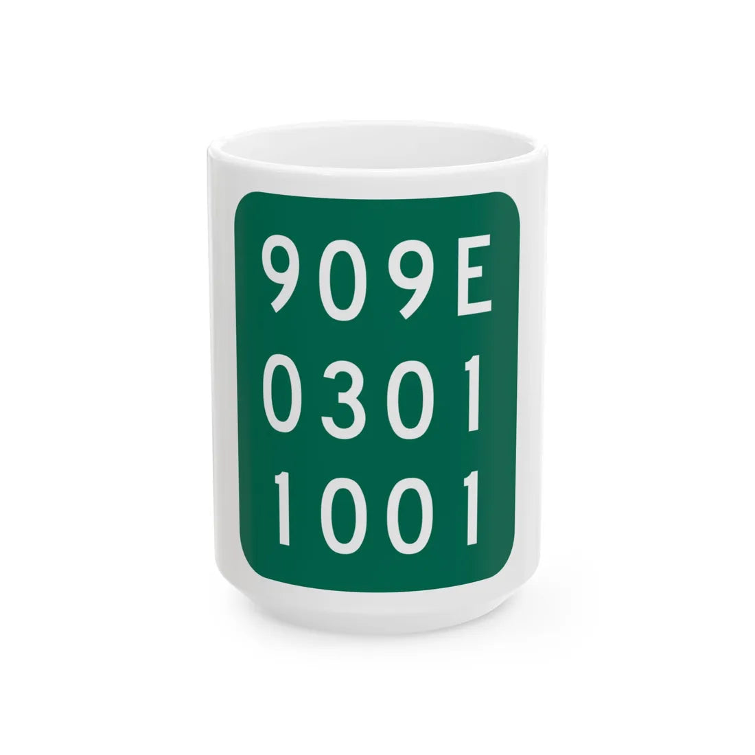 NY-909E (New York) (Road Sign) White Coffee Mug 15oz - Go Mug Yourself