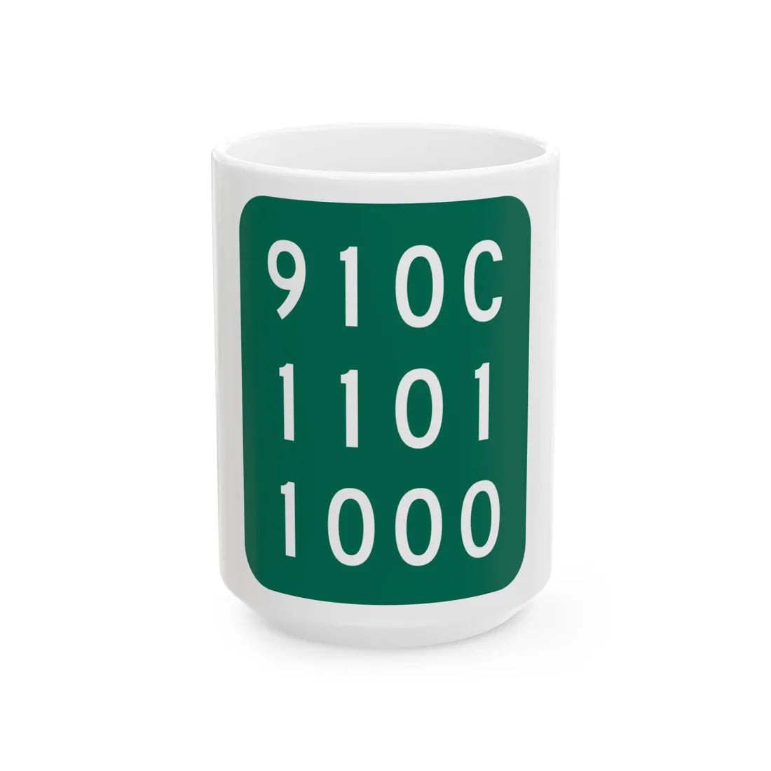 NY-910C (New York) (Road Sign) White Coffee Mug 15oz - Go Mug Yourself