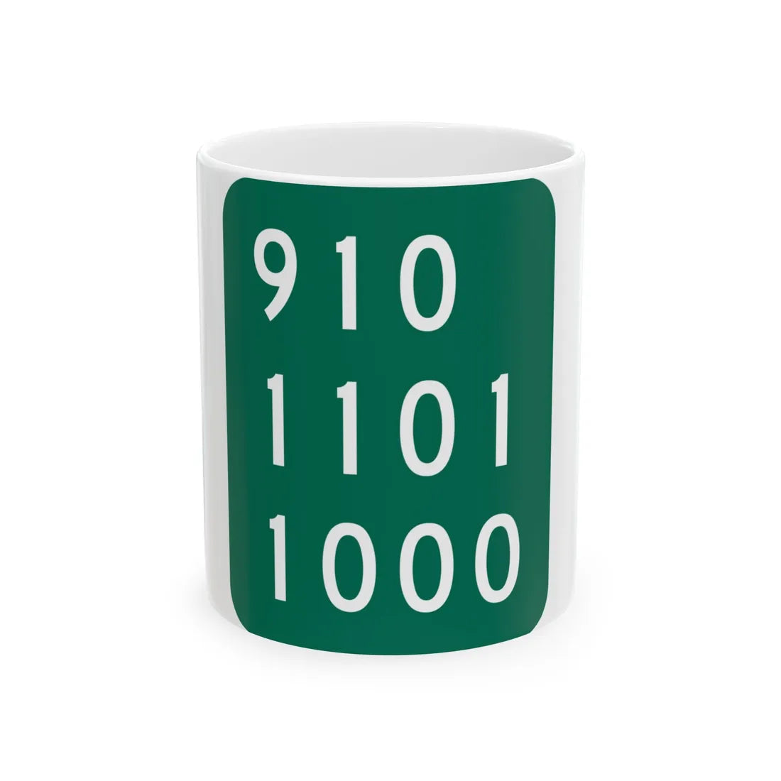NY-910E (New York) (Road Sign) White Coffee Mug 11oz - Go Mug Yourself