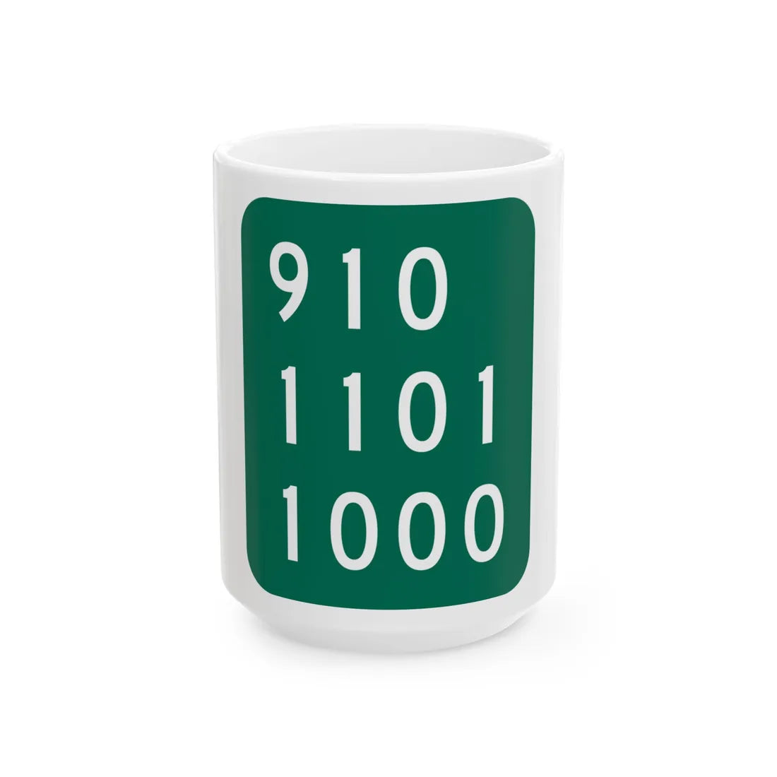 NY-910E (New York) (Road Sign) White Coffee Mug 15oz - Go Mug Yourself