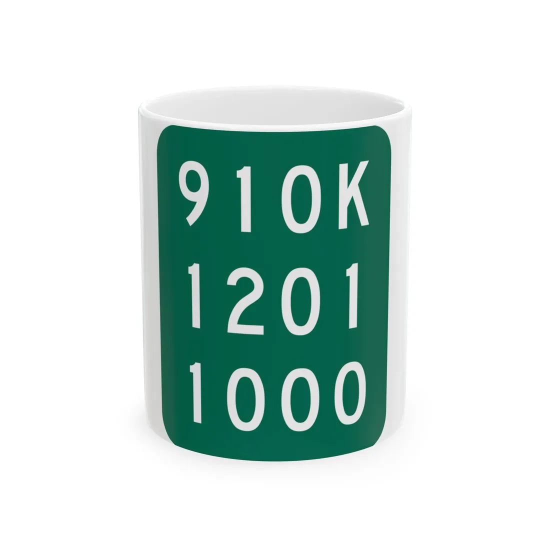 NY-910K (New York) (Road Sign) White Coffee Mug 11oz - Go Mug Yourself