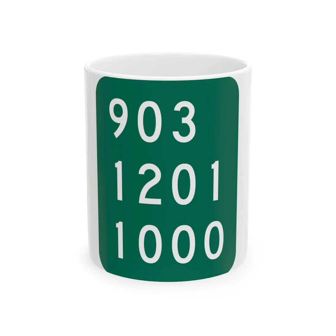NY-910L (New York) (Road Sign) White Coffee Mug 11oz - Go Mug Yourself