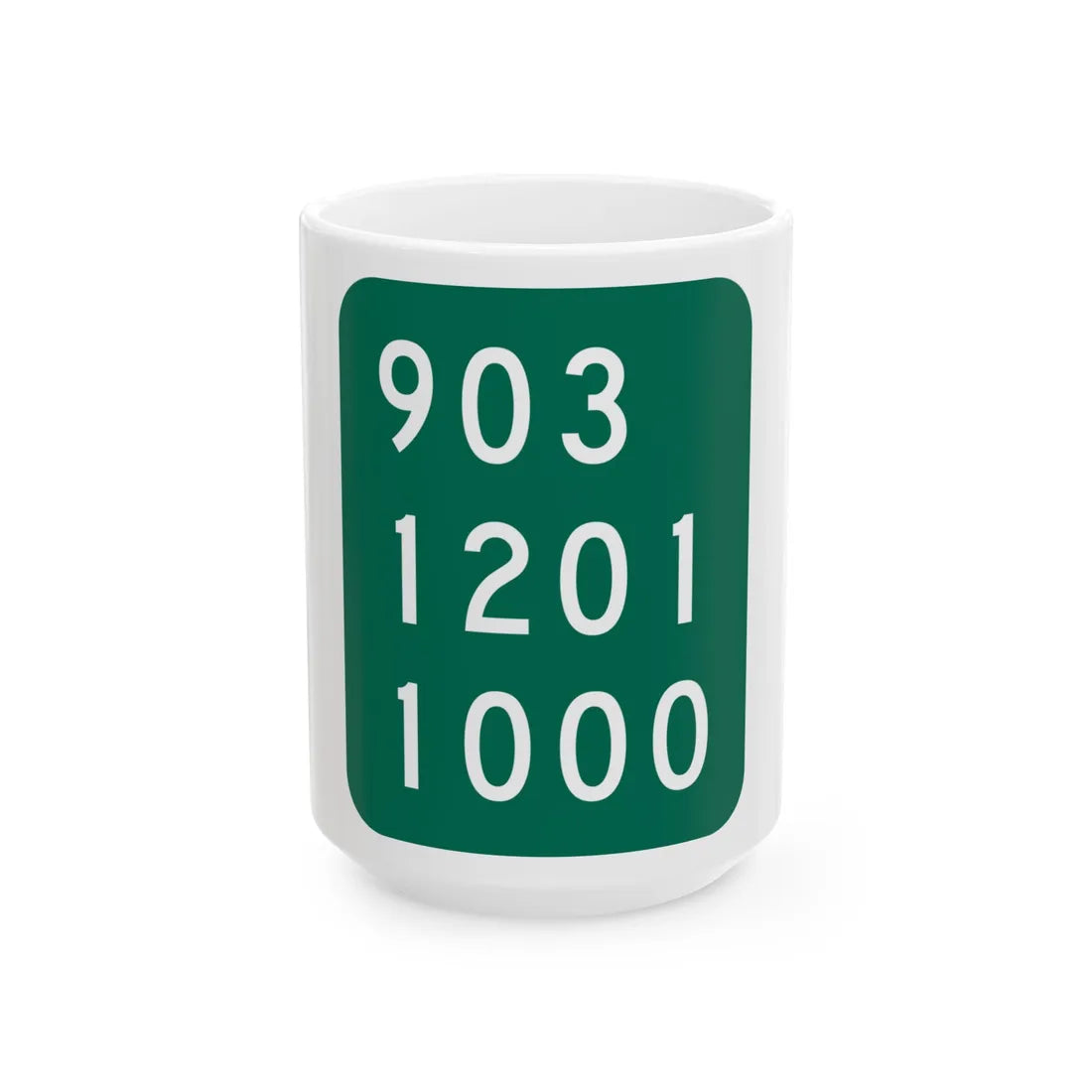 NY-910L (New York) (Road Sign) White Coffee Mug 15oz - Go Mug Yourself