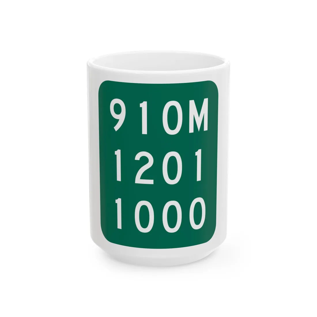 NY-910M (New York) (Road Sign) White Coffee Mug 15oz - Go Mug Yourself