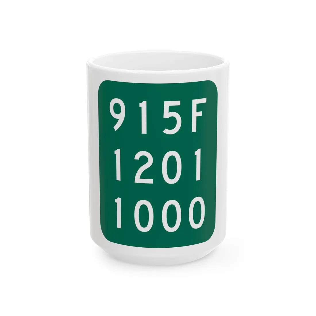 NY-915F (New York) (Road Sign) White Coffee Mug 15oz - Go Mug Yourself