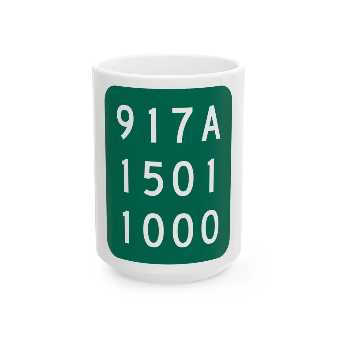 NY-917A (New York) (Road Sign) White Coffee Mug 15oz - Go Mug Yourself