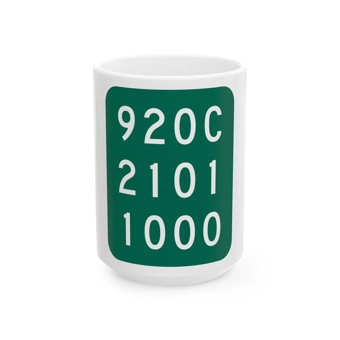 NY-920C (New York) (Road Sign) White Coffee Mug 15oz - Go Mug Yourself
