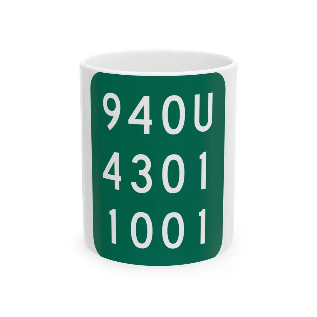 NY-940U (New York) (Road Sign) White Coffee Mug 11oz - Go Mug Yourself