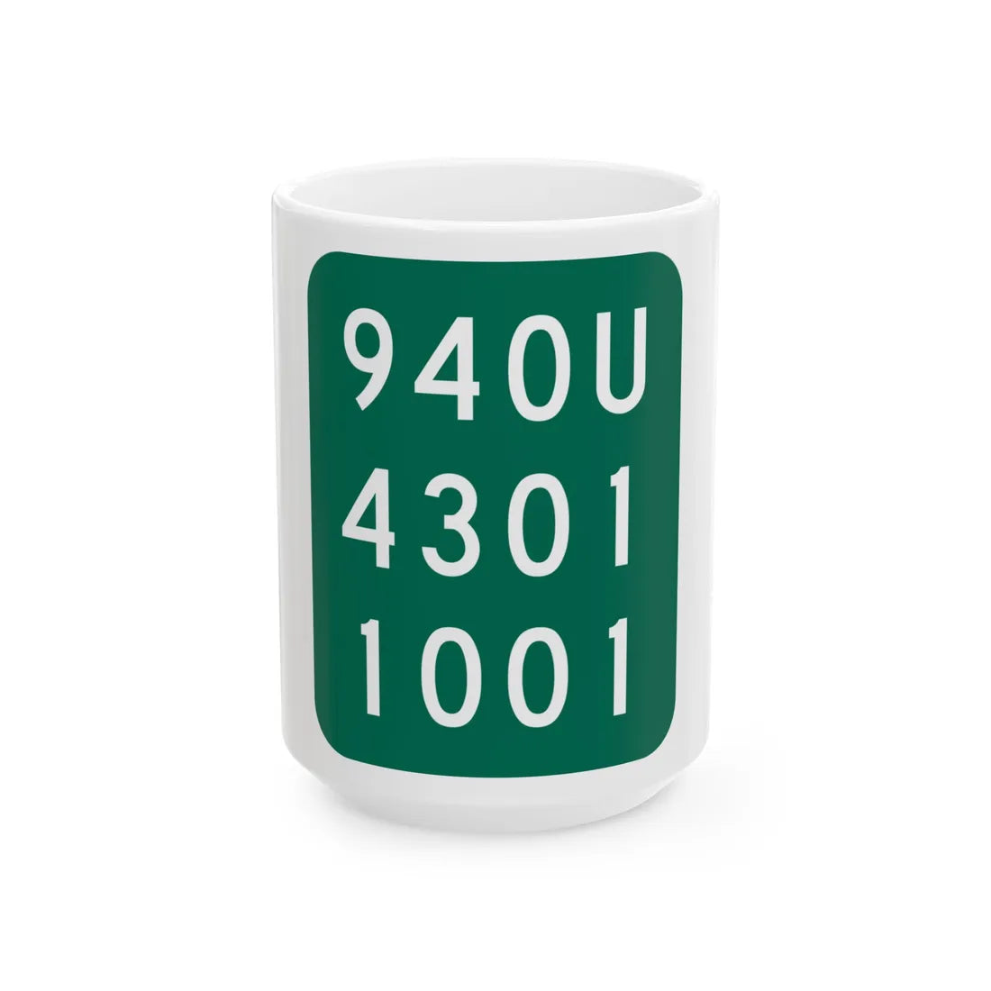 NY-940U (New York) (Road Sign) White Coffee Mug 15oz - Go Mug Yourself