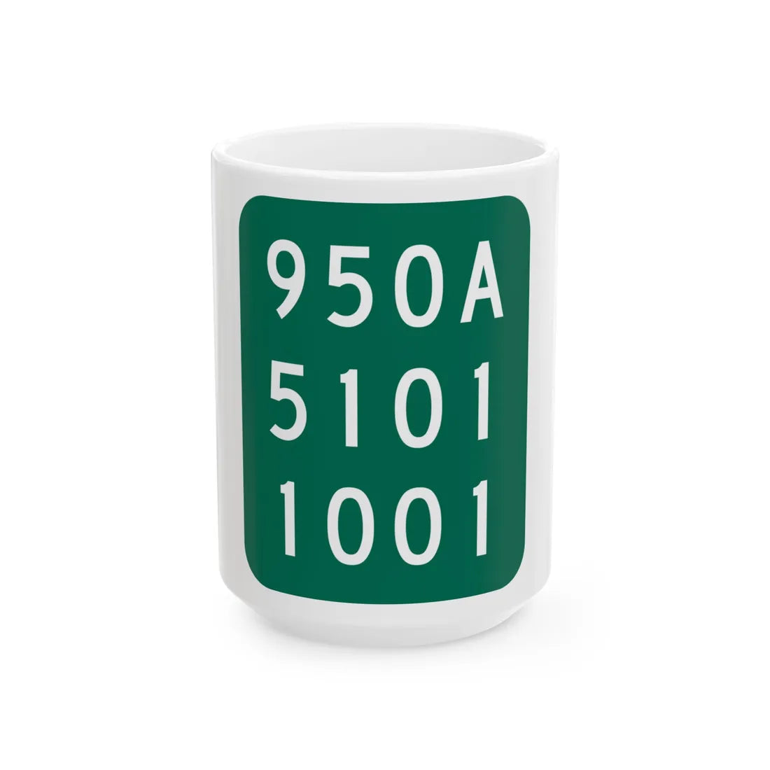 NY-950A (New York) (Road Sign) White Coffee Mug 15oz - Go Mug Yourself