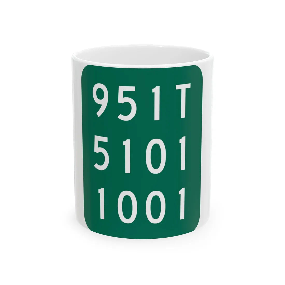 NY-951T (New York) (Road Sign) White Coffee Mug 11oz - Go Mug Yourself