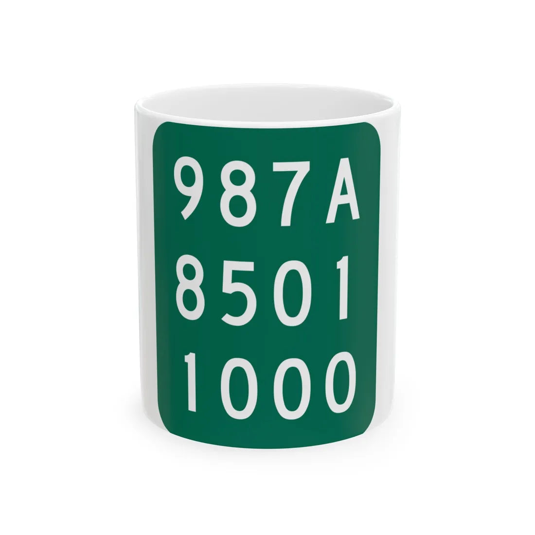 NY-987A (New York) (Road Sign) White Coffee Mug 11oz - Go Mug Yourself