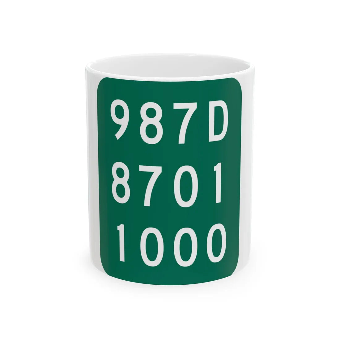 NY-987D (New York) (Road Sign) White Coffee Mug 11oz - Go Mug Yourself