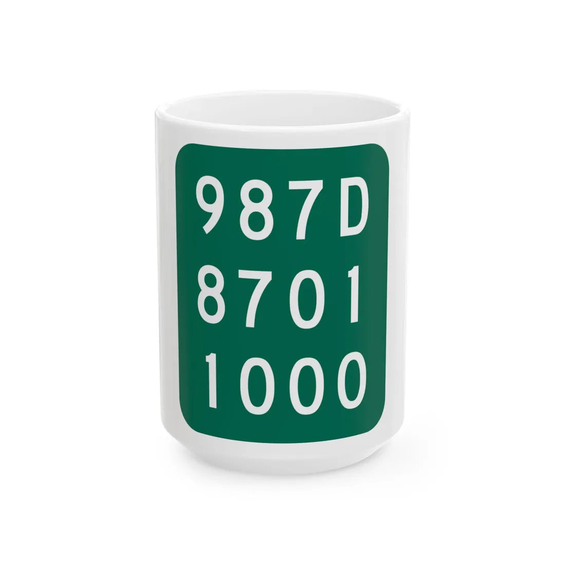 NY-987D (New York) (Road Sign) White Coffee Mug 15oz - Go Mug Yourself