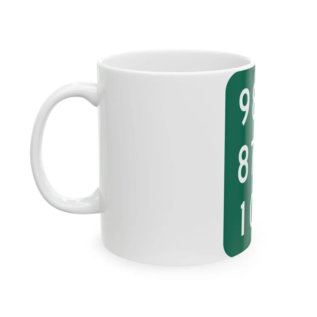 NY-987D (New York) (Road Sign) White Coffee Mug - Go Mug Yourself
