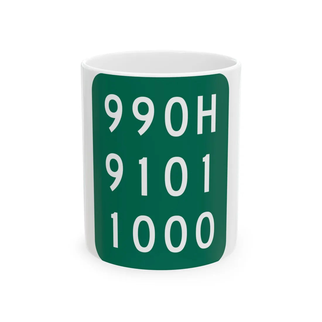 NY-990H (New York) (Road Sign) White Coffee Mug 11oz - Go Mug Yourself
