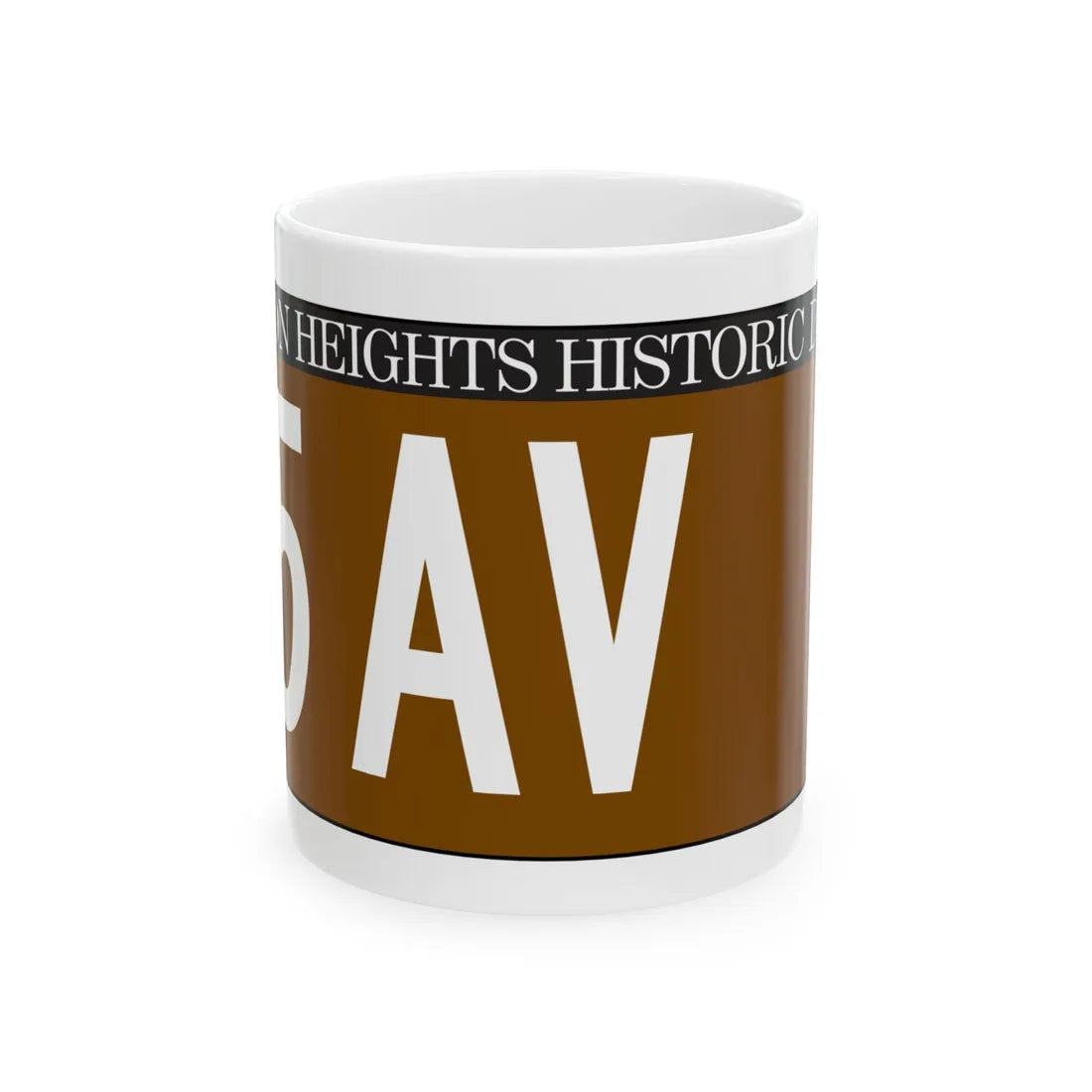 NYCDOT 35 AV Sign (New York) (Road Sign) White Coffee Mug 11oz - Go Mug Yourself