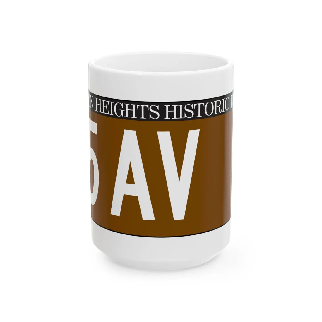 NYCDOT 35 AV Sign (New York) (Road Sign) White Coffee Mug 15oz - Go Mug Yourself