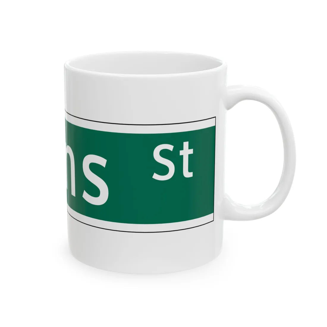 NYCDOT NEVINS ST Sign (New York) (Road Sign) White Coffee Mug - Go Mug Yourself