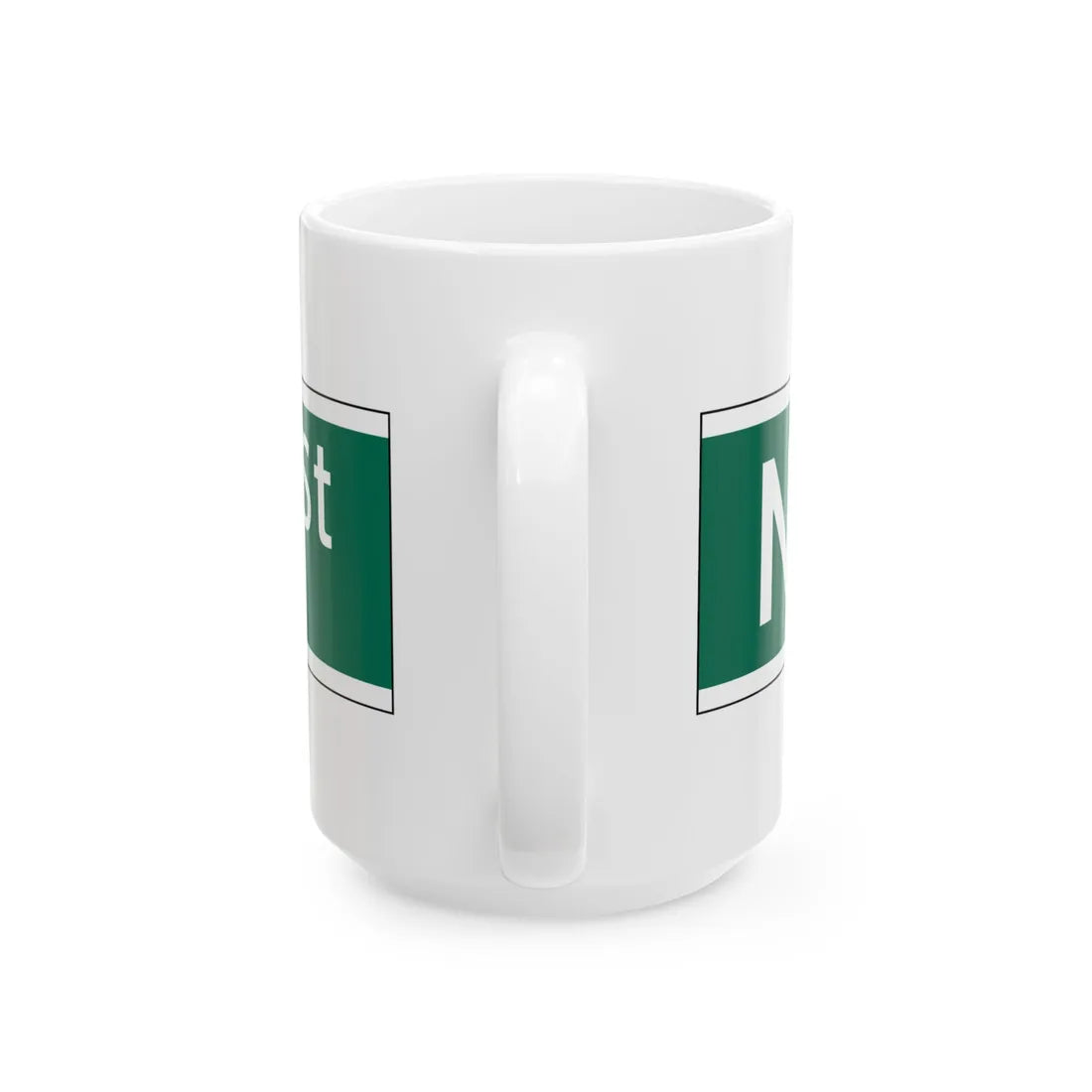 NYCDOT NEVINS ST Sign (New York) (Road Sign) White Coffee Mug - Go Mug Yourself