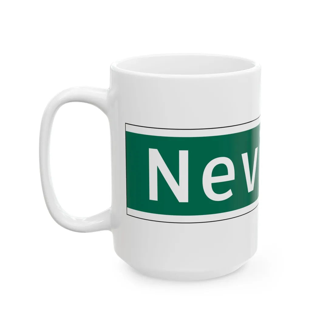 NYCDOT NEVINS ST Sign (New York) (Road Sign) White Coffee Mug - Go Mug Yourself