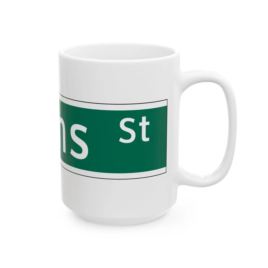 NYCDOT NEVINS ST Sign (New York) (Road Sign) White Coffee Mug - Go Mug Yourself