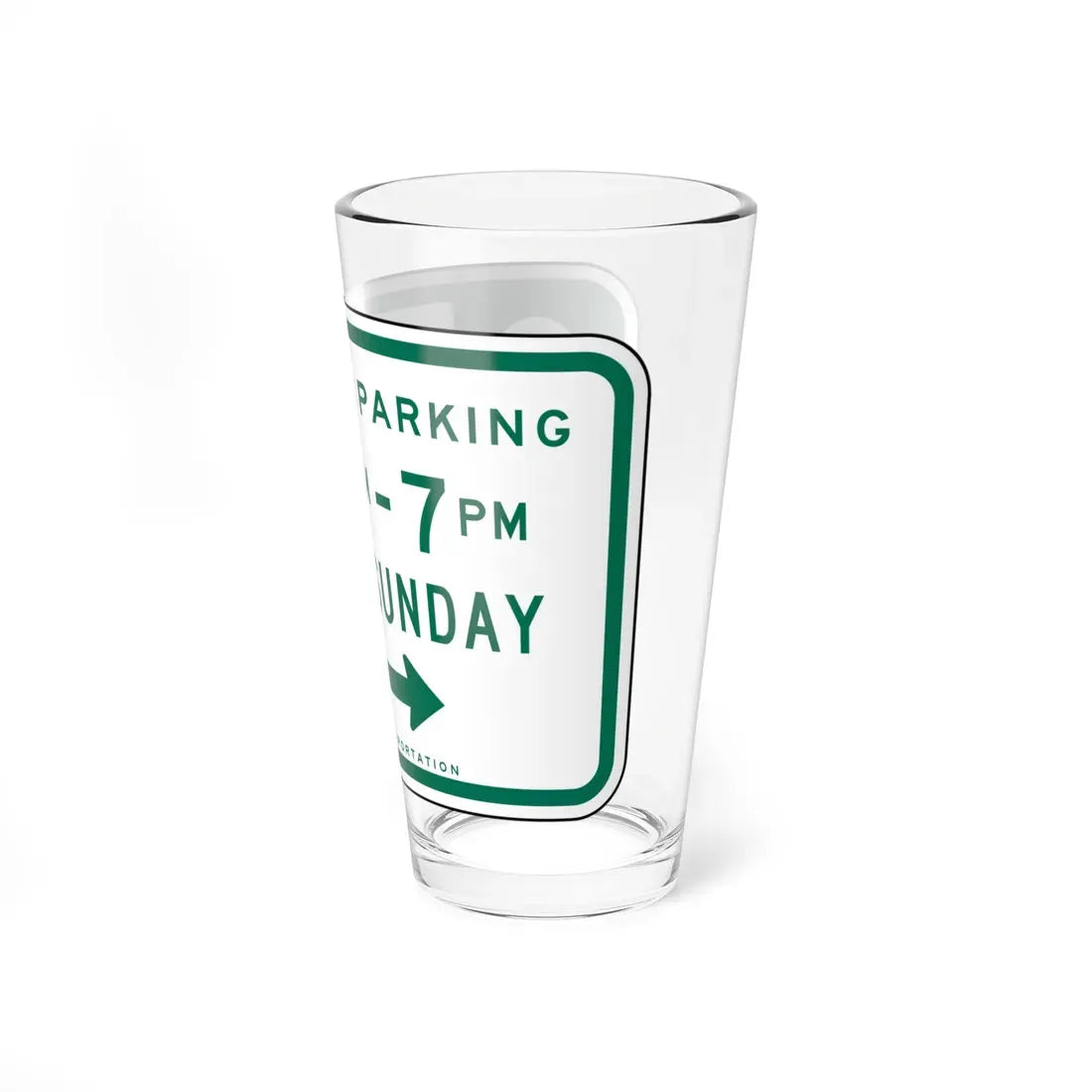 NYCDOT R7-182R (New York) (Road Sign) Pint Glass 16oz - Go Mug Yourself