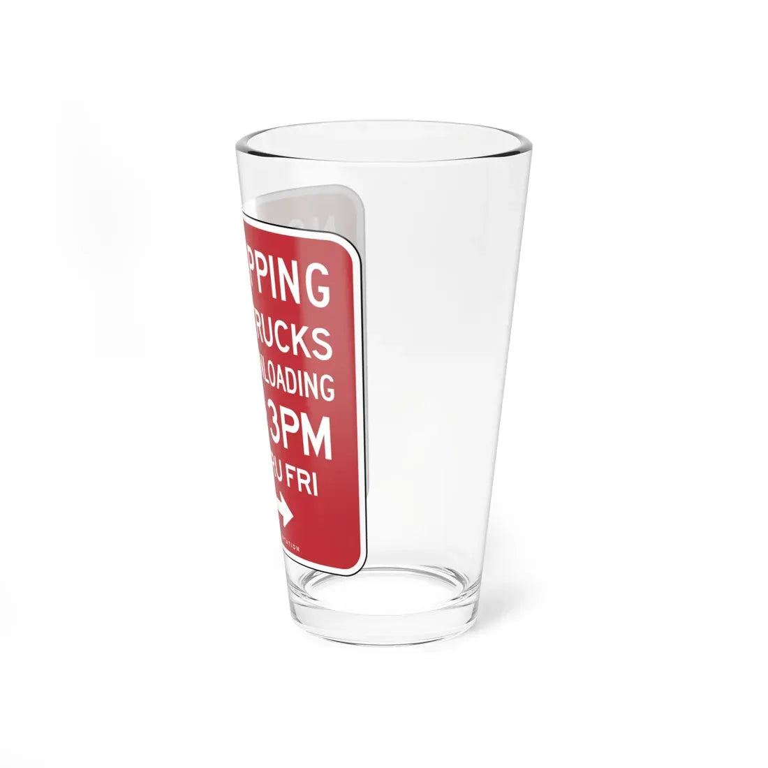 NYCDOT SP-584B (New York) (Road Sign) Pint Glass 16oz - Go Mug Yourself