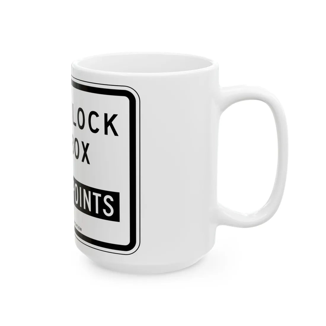 NYCDOT SR-1258 (New York) (Road Sign) White Coffee Mug - Go Mug Yourself