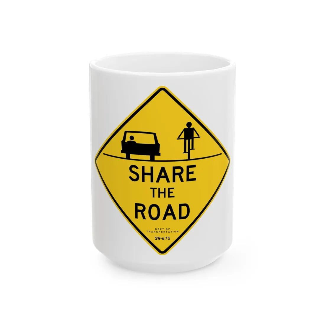 NYCDOT SW-675 (New York) (Road Sign) White Coffee Mug 15oz - Go Mug Yourself
