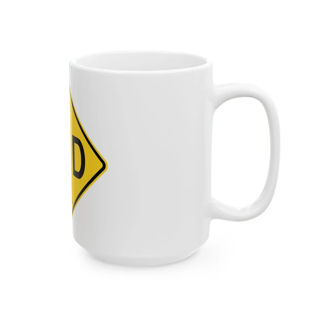 NYCDOT W14-5 (New York) (Road Sign) White Coffee Mug - Go Mug Yourself