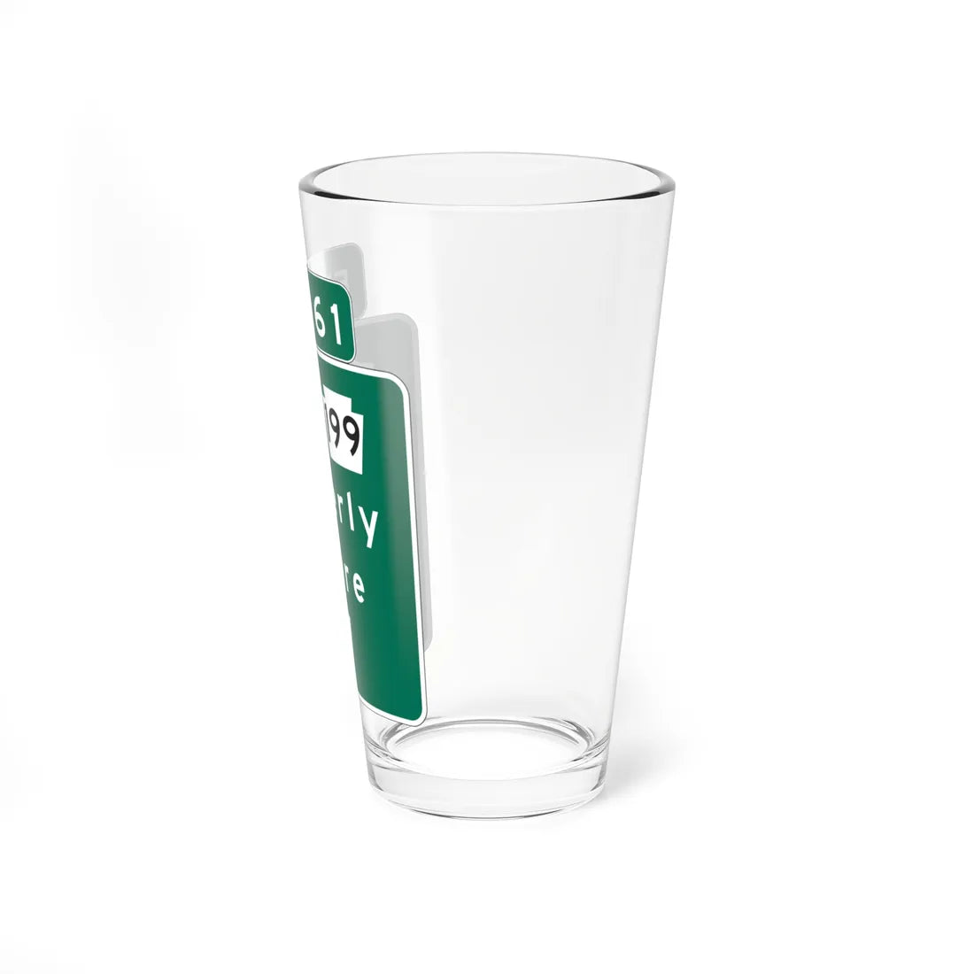 NYSDOT Interchange Exit Direction Sign (New York) (Road Sign) Pint Glass 16oz - Go Mug Yourself