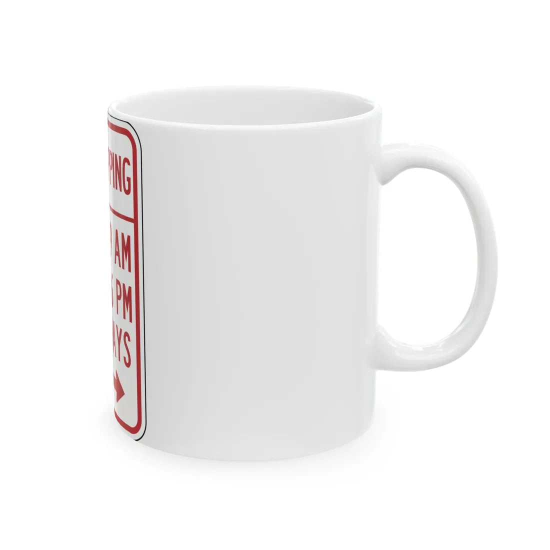 NYSDOT NYP1-8 (New York) (Road Sign) White Coffee Mug - Go Mug Yourself