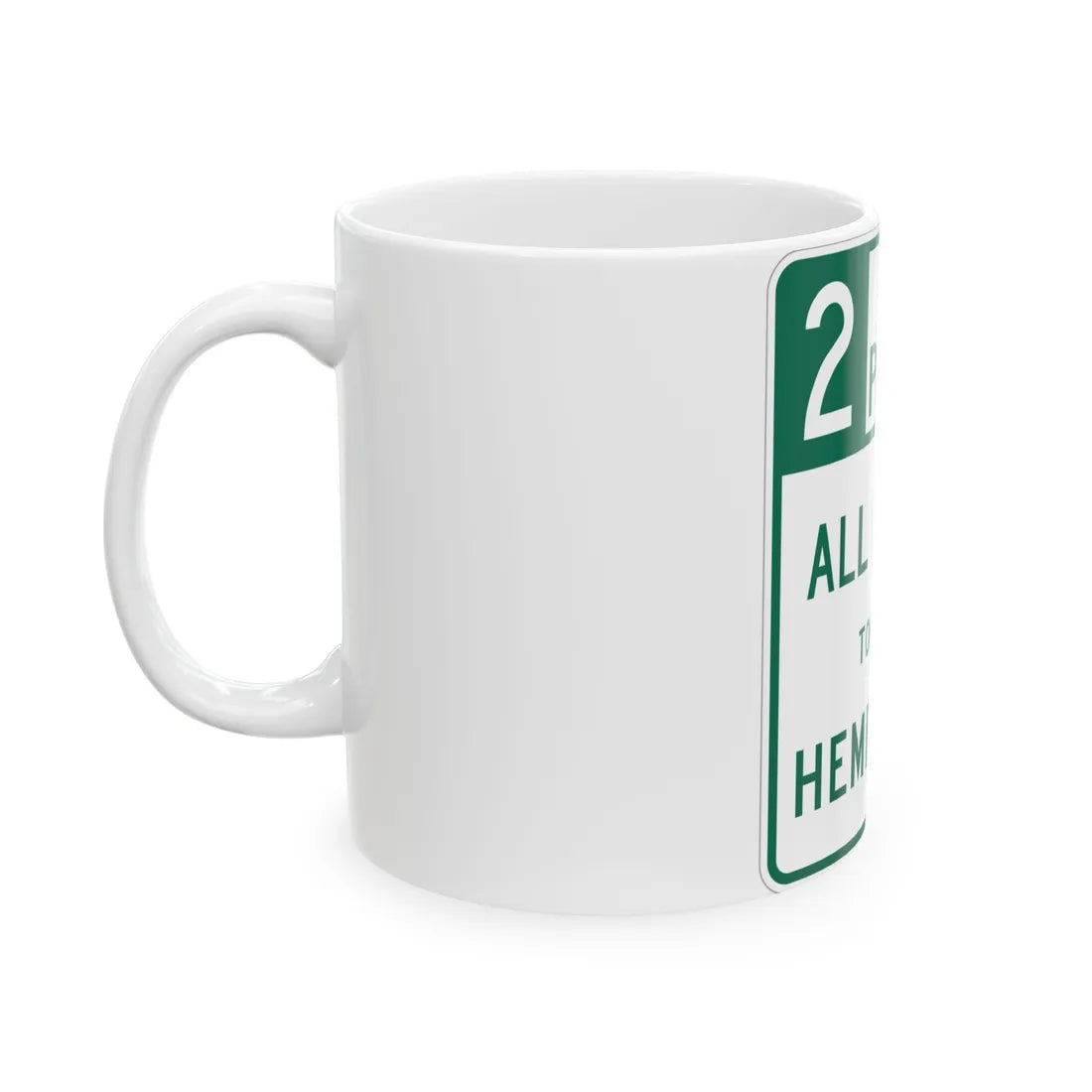 NYSDOT NYP2-8 (New York) (Road Sign) White Coffee Mug - Go Mug Yourself