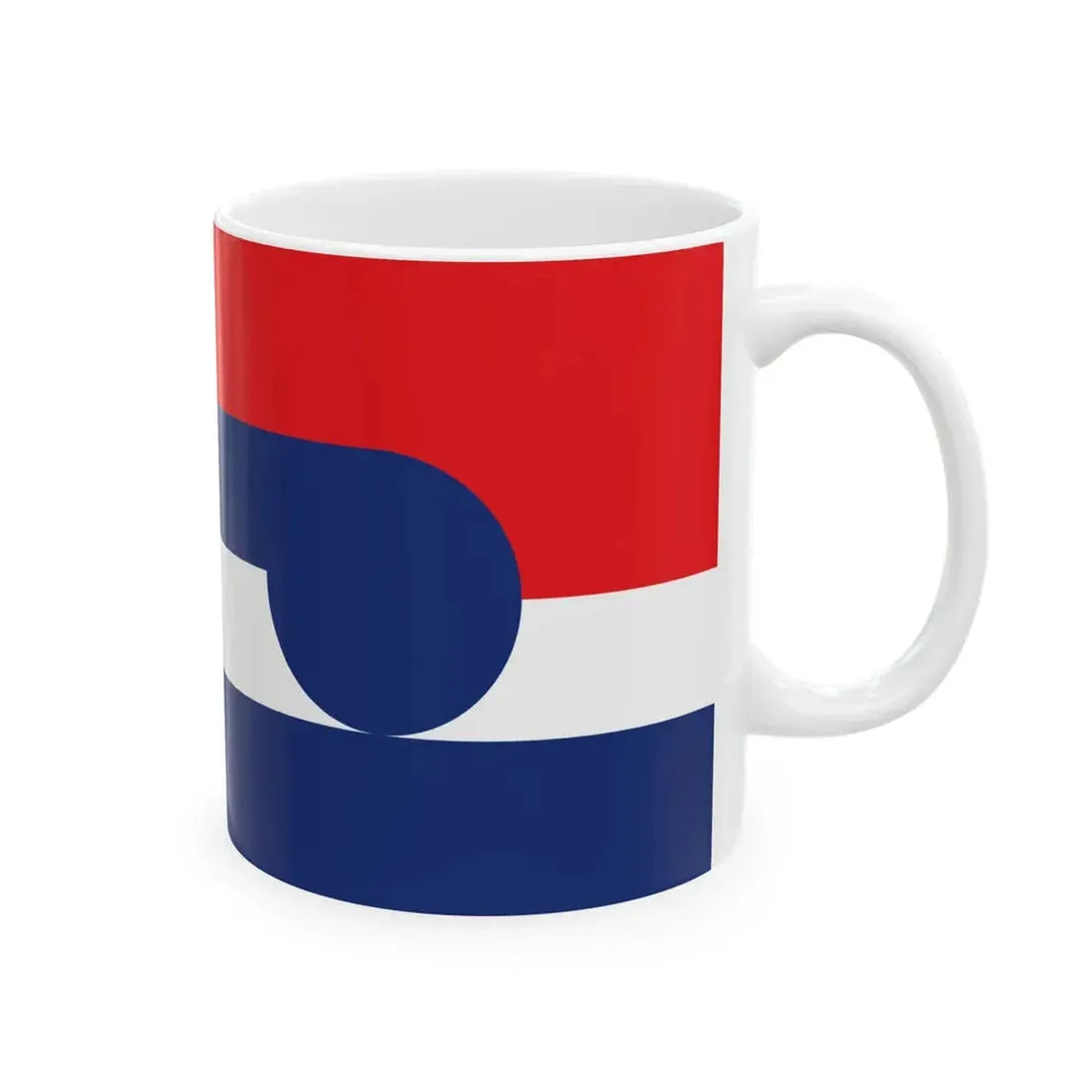 NZ flag design Huihui Together by Sven Baker (New Zealand) White Coffee Mug - Go Mug Yourself