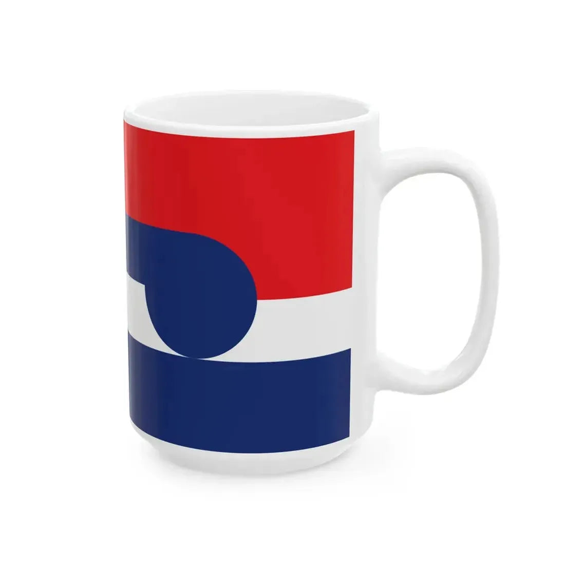 NZ flag design Huihui Together by Sven Baker (New Zealand) White Coffee Mug - Go Mug Yourself