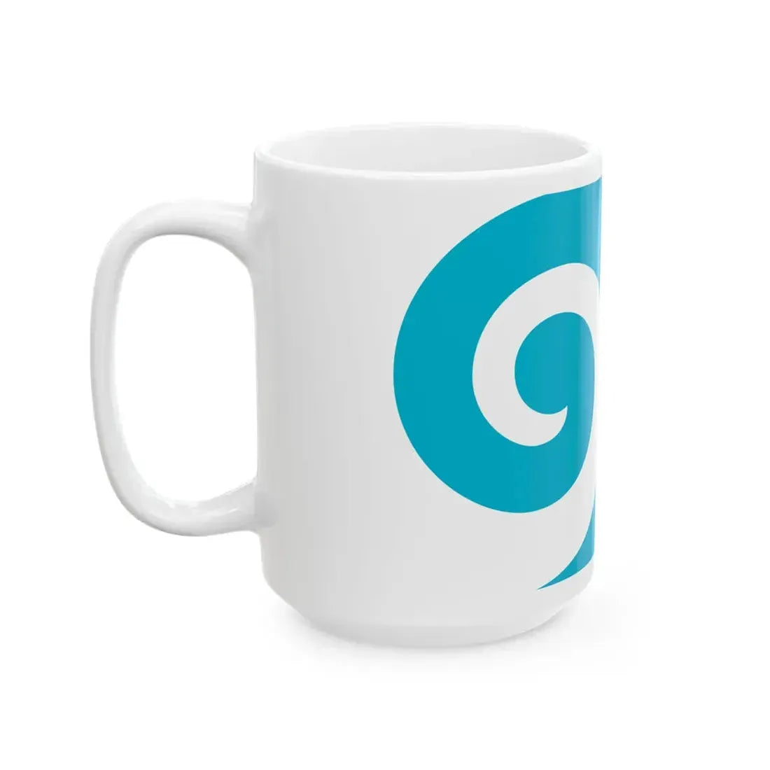 NZ flag design Koru Blue by Andrew Fyfe (New Zealand) White Coffee Mug - Go Mug Yourself