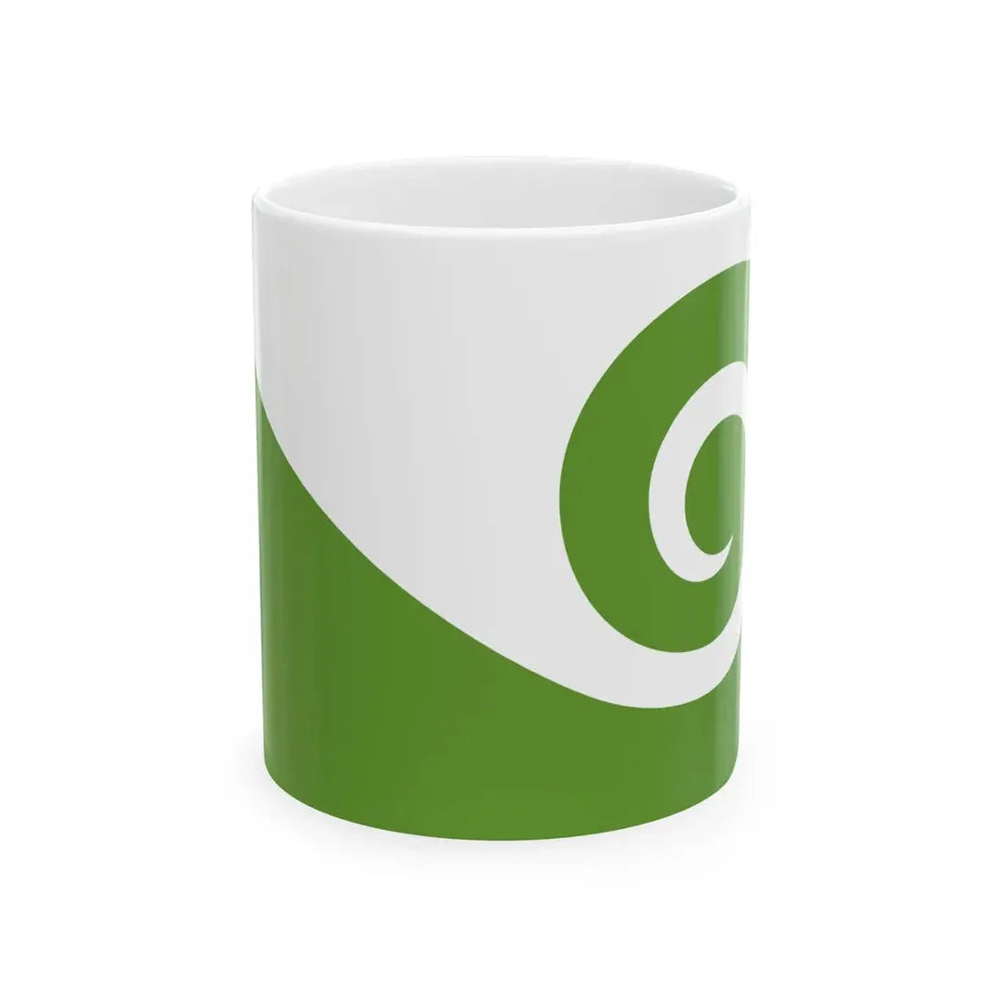 NZ flag design Modern Hundertwasser by Tomas Cottle (New Zealand) White Coffee Mug 11oz - Go Mug Yourself