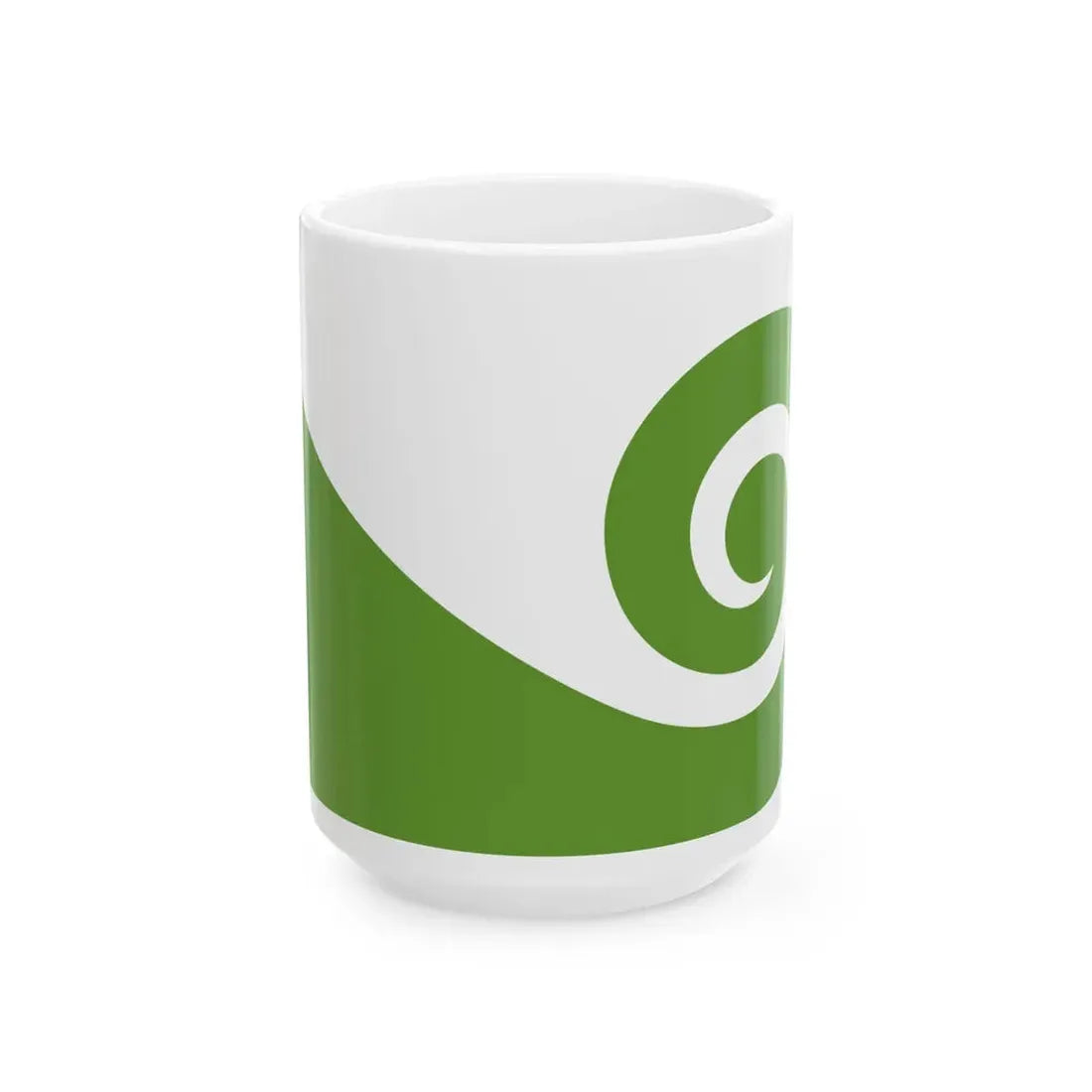 NZ flag design Modern Hundertwasser by Tomas Cottle (New Zealand) White Coffee Mug 15oz - Go Mug Yourself
